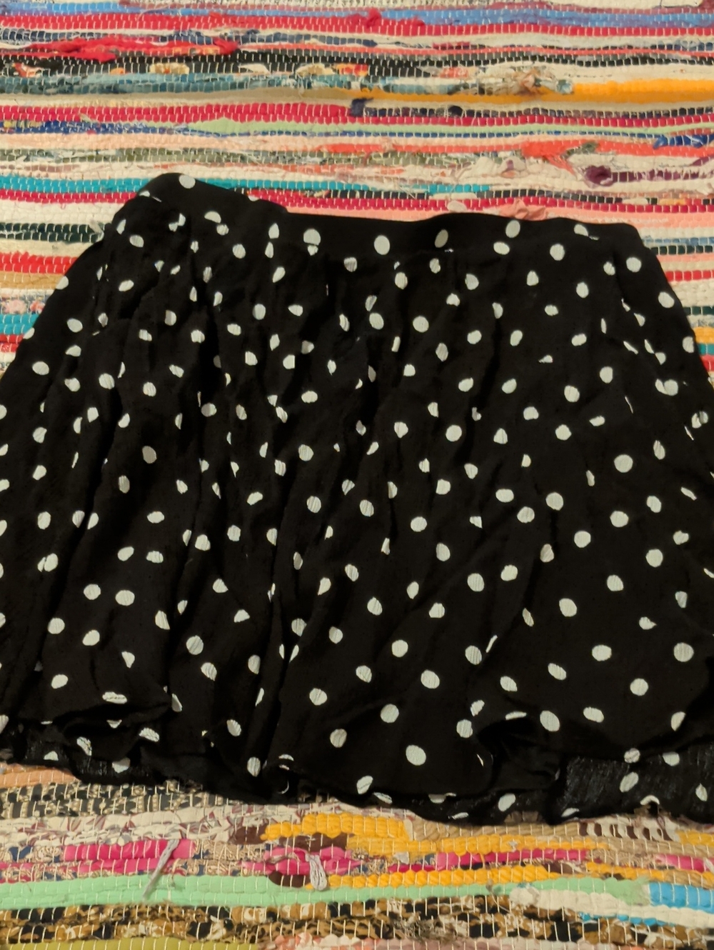 Black Polka Dot Women's Skirt Y2K